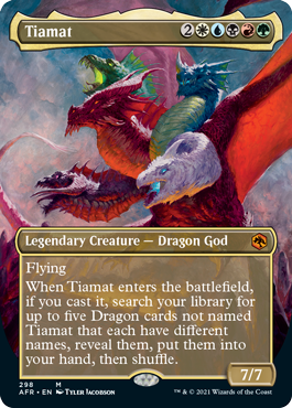 Tiamat (Borderless Alternate Art) [Dungeons & Dragons: Adventures in the Forgotten Realms] | Chromatic Games