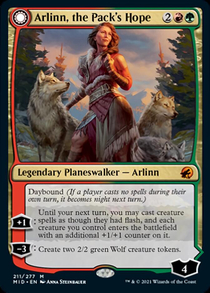 Arlinn, the Pack's Hope // Arlinn, the Moon's Fury [Innistrad: Midnight Hunt] | Chromatic Games