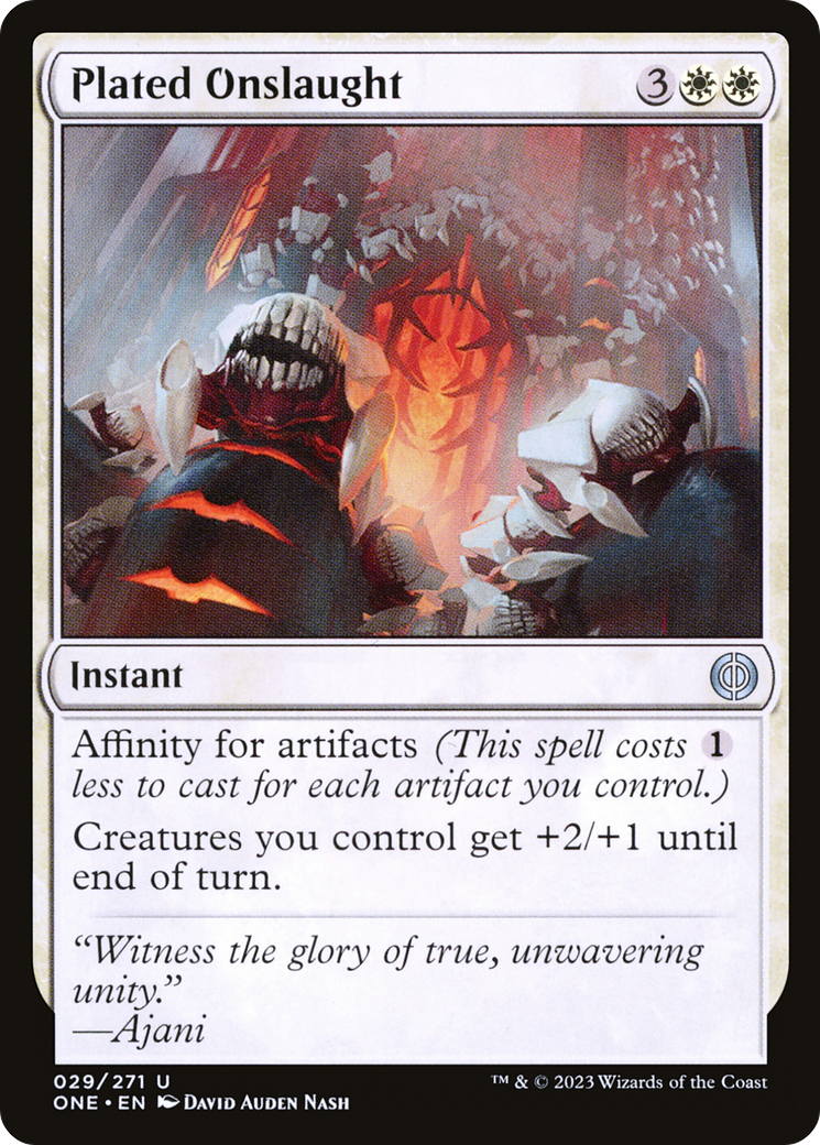 Plated Onslaught [Phyrexia: All Will Be One] | Chromatic Games