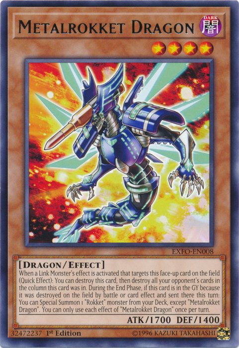 Metalrokket Dragon [EXFO-EN008] Rare | Chromatic Games