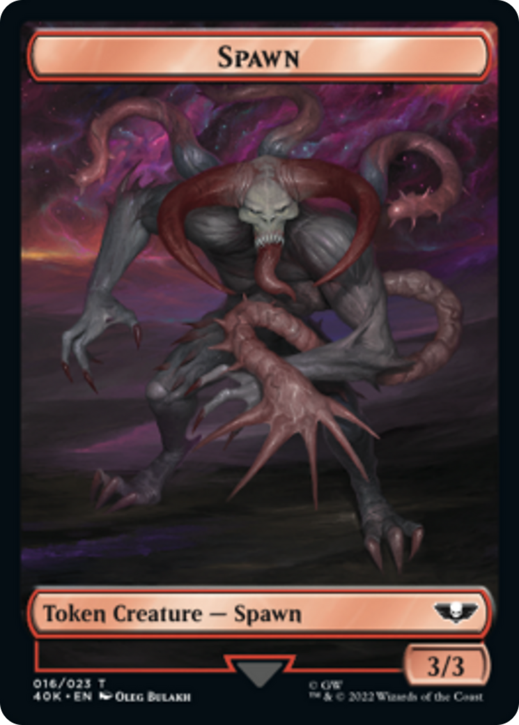 Spawn // Plaguebearer of Nurgle Double-Sided Token [Warhammer 40,000 Tokens] | Chromatic Games