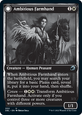 Ambitious Farmhand // Seasoned Cathar [Innistrad: Double Feature] | Chromatic Games