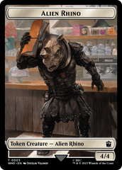 Alien Rhino // Mutant Double-Sided Token [Doctor Who Tokens] | Chromatic Games