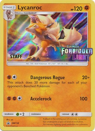 Lycanroc (Staff Prerelease Promo) [SM Black Star Promos] | Chromatic Games