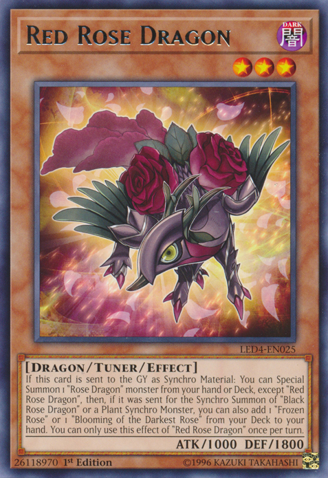 Red Rose Dragon [LED4-EN025] Rare | Chromatic Games