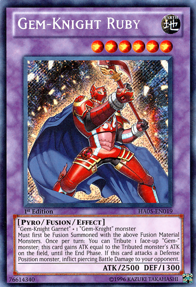 Gem-Knight Ruby [HA05-EN019] Secret Rare | Chromatic Games