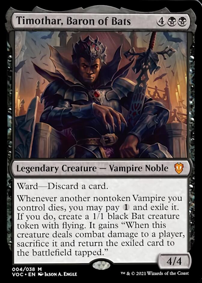 Timothar, Baron of Bats [Innistrad: Crimson Vow Commander] | Chromatic Games