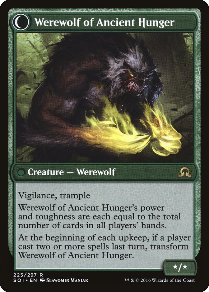 Sage of Ancient Lore // Werewolf of Ancient Hunger [Shadows over Innistrad] | Chromatic Games