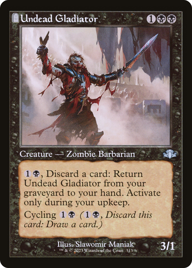 Undead Gladiator (Retro) [Dominaria Remastered] | Chromatic Games