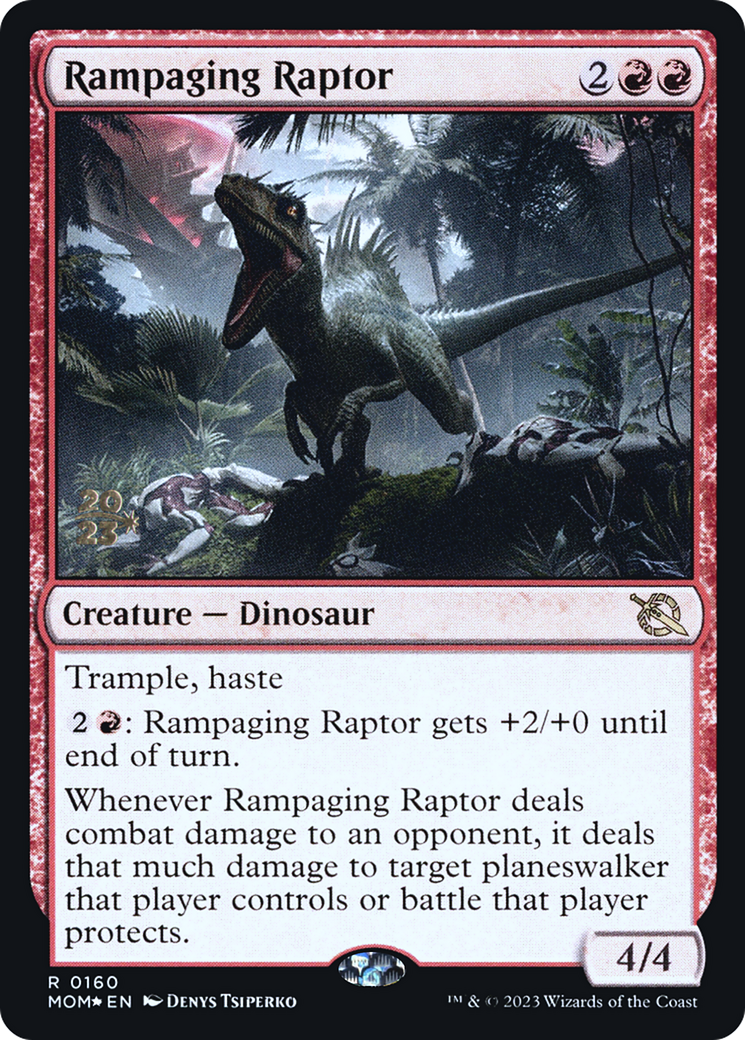 Rampaging Raptor [March of the Machine Prerelease Promos] | Chromatic Games