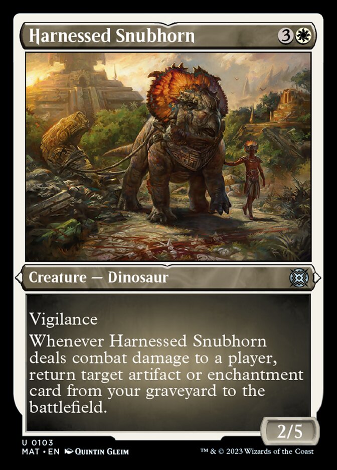 Harnessed Snubhorn (Foil Etched) [March of the Machine: The Aftermath] | Chromatic Games