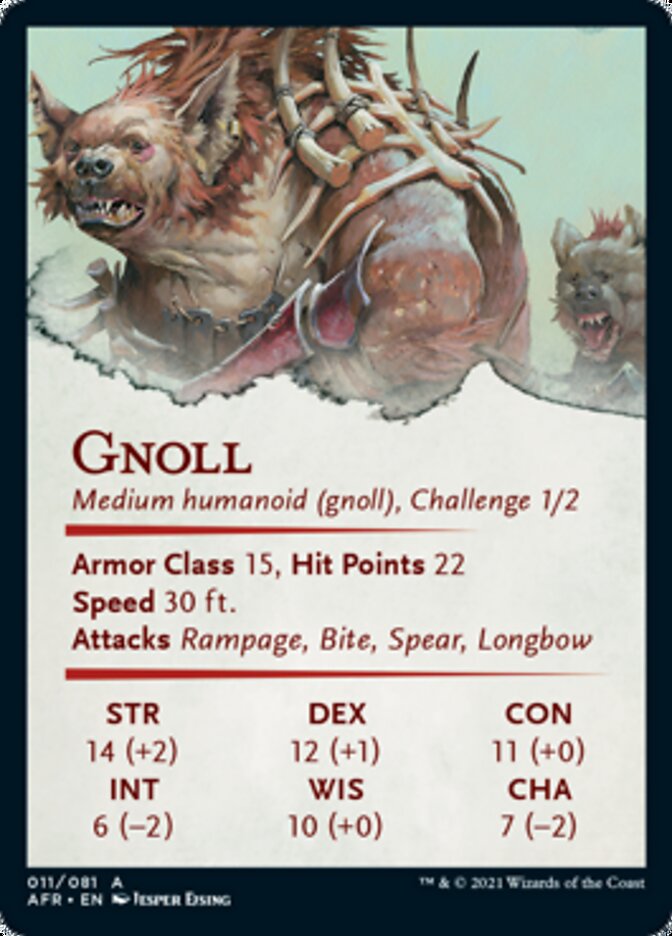 Gnoll Art Card (Gold-Stamped Signature) [Dungeons & Dragons: Adventures in the Forgotten Realms Art Series] | Chromatic Games