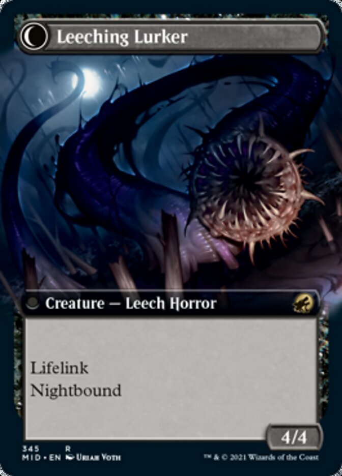 Curse of Leeches // Leeching Lurker (Extended Art) [Innistrad: Midnight Hunt] | Chromatic Games