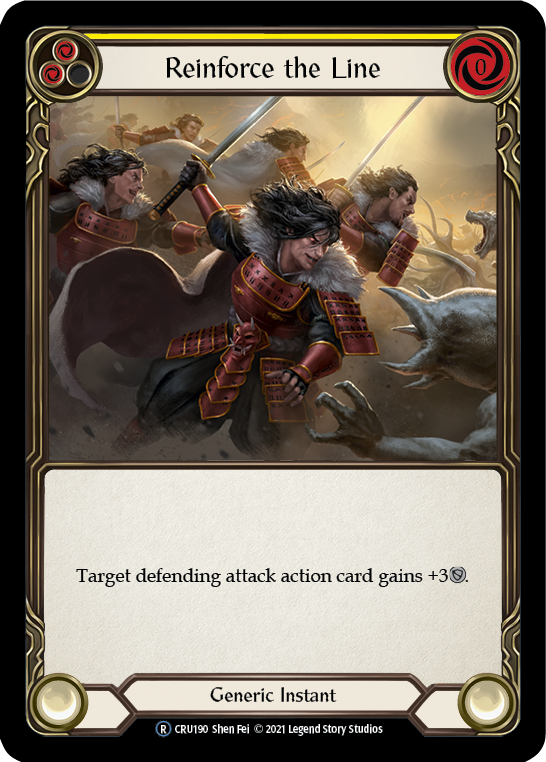 Reinforce the Line (Yellow) [U-CRU190] (Crucible of War Unlimited)  Unlimited Rainbow Foil | Chromatic Games