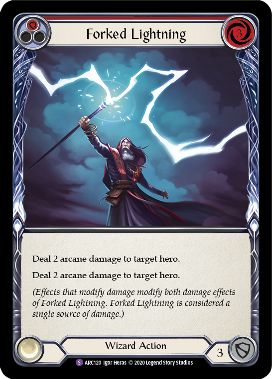 Forked Lightning [U-ARC120] (Arcane Rising Unlimited)  Unlimited Normal | Chromatic Games