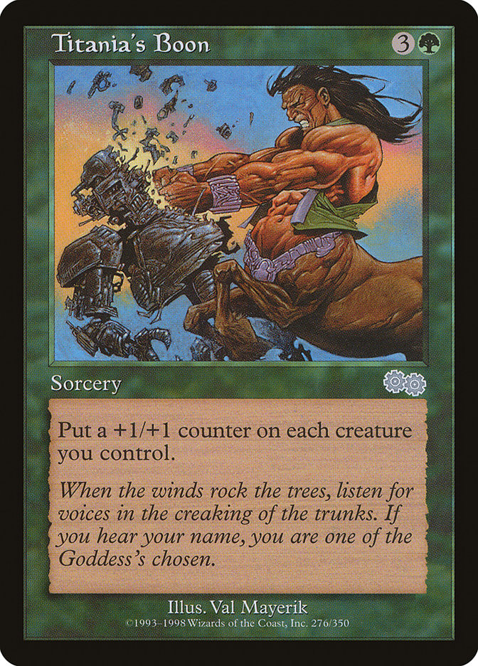 Titania's Boon [Urza's Saga] | Chromatic Games