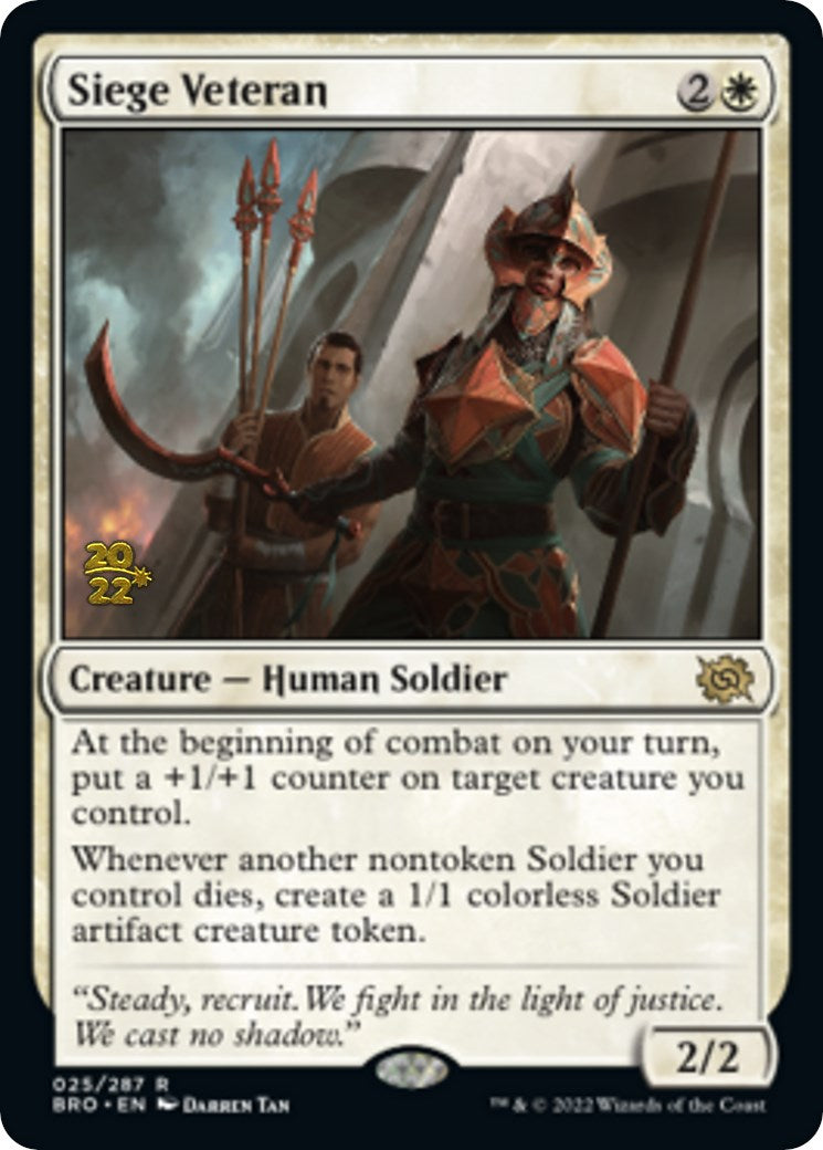 Siege Veteran [The Brothers' War Prerelease Promos] | Chromatic Games