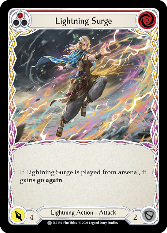 Lightning Surge (Red) [ELE189] (Tales of Aria)  1st Edition Normal | Chromatic Games