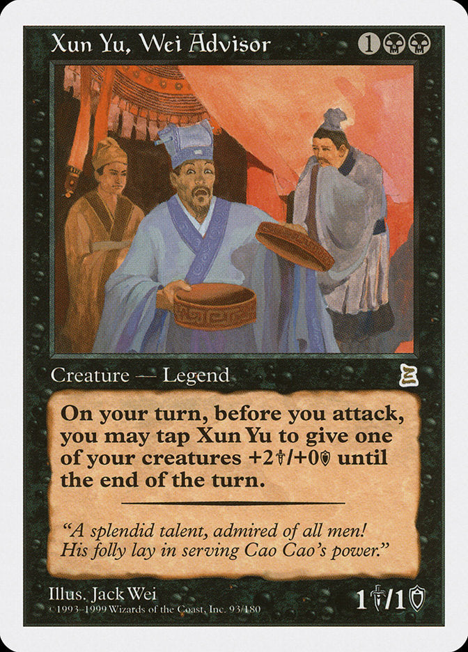 Xun Yu, Wei Advisor [Portal Three Kingdoms] | Chromatic Games