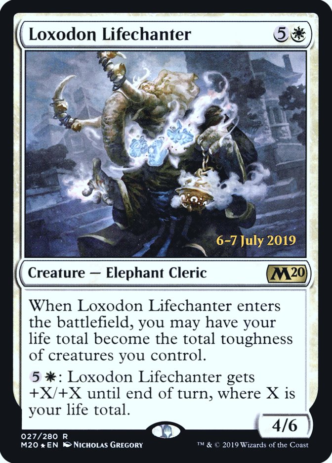 Loxodon Lifechanter [Core Set 2020 Prerelease Promos] | Chromatic Games