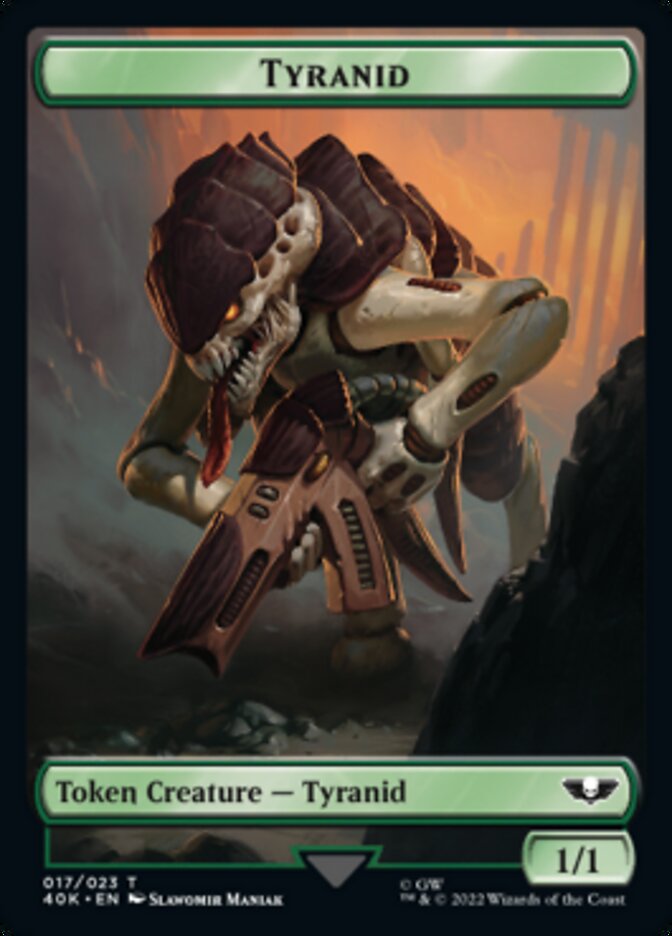 Tyranid (017) // Tyranid Gargoyle Double-Sided Token (Surge Foil) [Warhammer 40,000 Tokens] | Chromatic Games