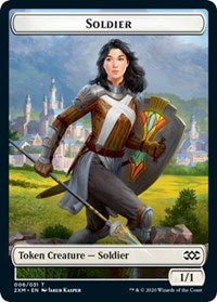 Soldier // Squirrel Double-Sided Token [Double Masters Tokens] | Chromatic Games