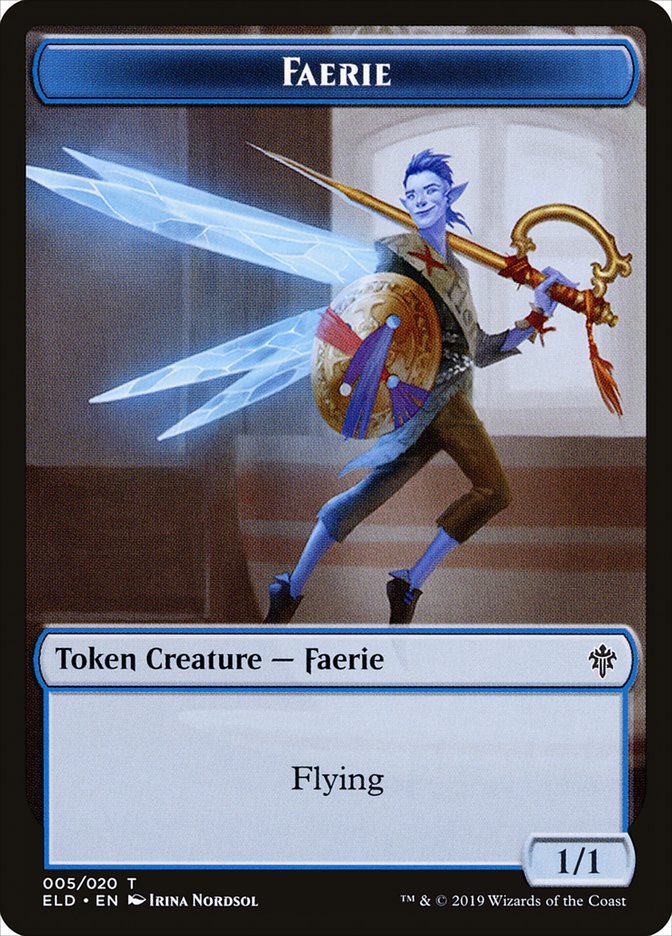 Faerie Token [Throne of Eldraine Tokens] | Chromatic Games