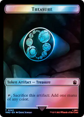 Alien Angel // Treasure (0063) Double-Sided Token (Surge Foil) [Doctor Who Tokens] | Chromatic Games