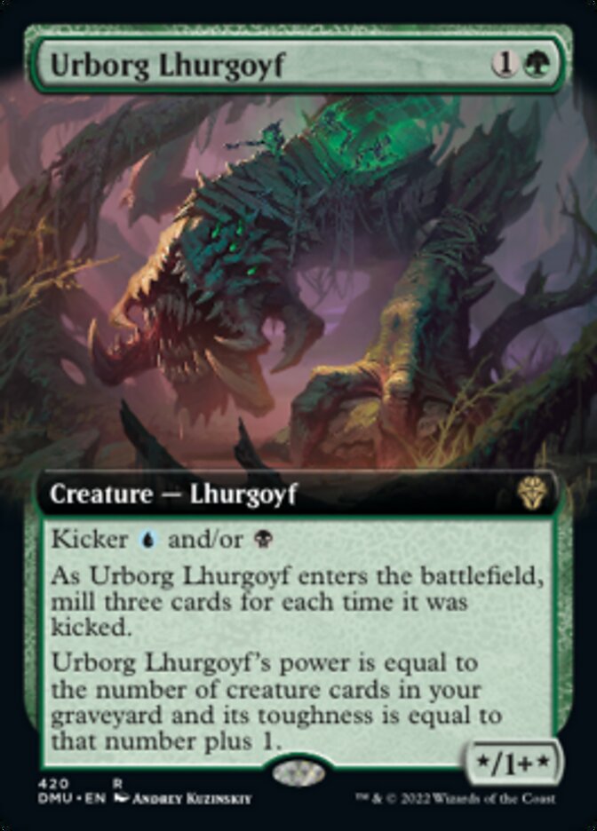 Urborg Lhurgoyf (Extended Art) [Dominaria United] | Chromatic Games