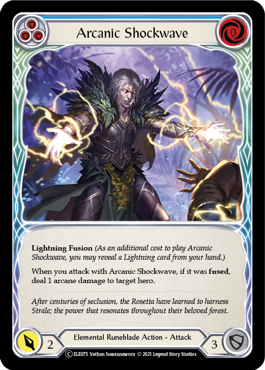 Arcanic Shockwave (Blue) [U-ELE075] (Tales of Aria Unlimited)  Unlimited Rainbow Foil | Chromatic Games