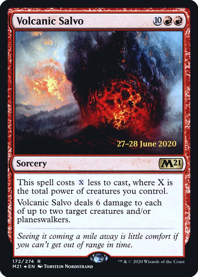 Volcanic Salvo [Core Set 2021 Prerelease Promos] | Chromatic Games