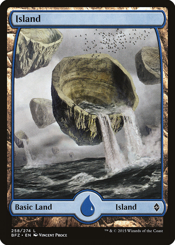 Island (258) (Full Art) [Battle for Zendikar] | Chromatic Games