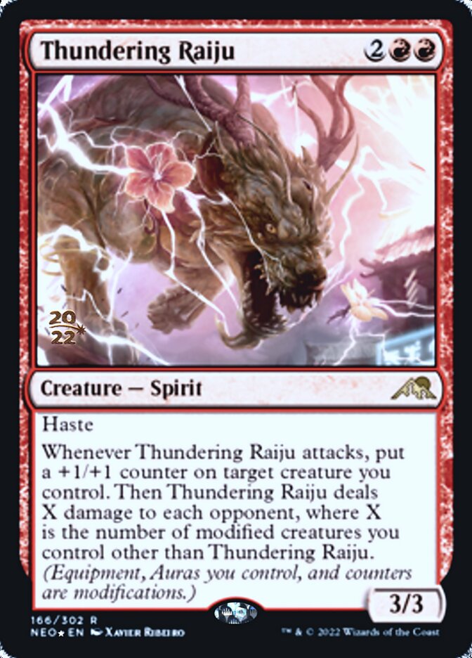 Thundering Raiju [Kamigawa: Neon Dynasty Prerelease Promos] | Chromatic Games