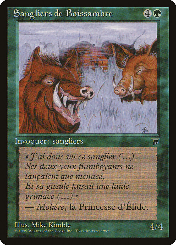 Durkwood Boars (French) - "Sangliers de Boissambre" [Renaissance] | Chromatic Games