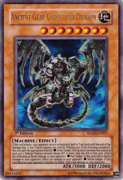 Ancient Gear Gadjiltron Dragon [SD10-EN001] Ultra Rare | Chromatic Games