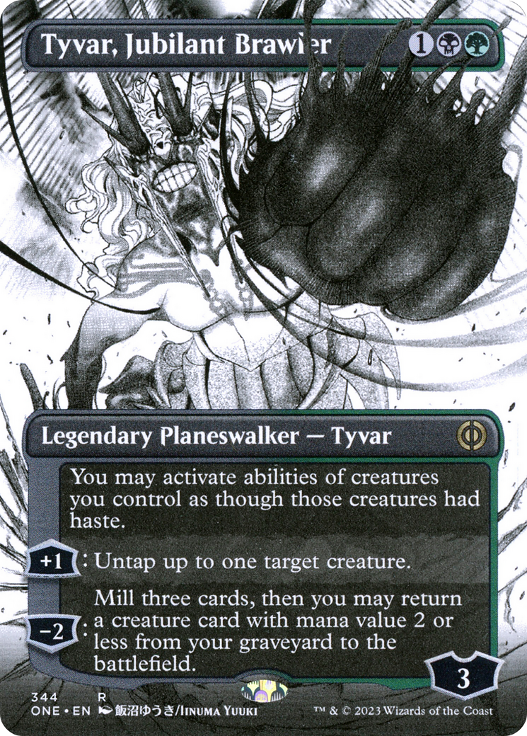 Tyvar, Jubilant Brawler (Borderless Manga) [Phyrexia: All Will Be One] | Chromatic Games