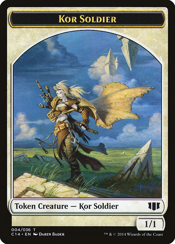 Kor Soldier // Pegasus Double-Sided Token [Commander 2014 Tokens] | Chromatic Games