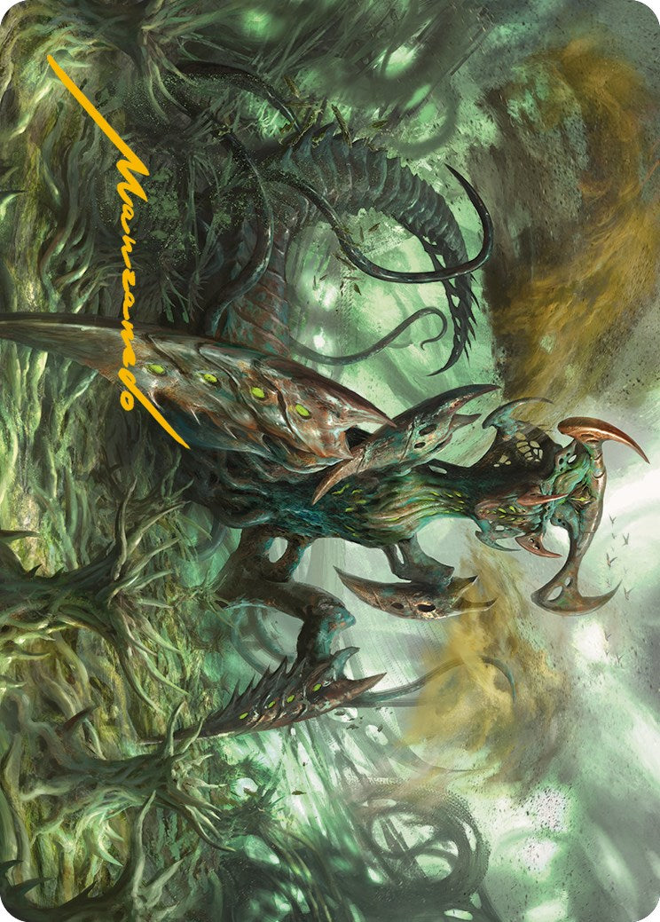 Zopandrel, Hunger Dominus Art Card (Gold-Stamped Signature) [Phyrexia: All Will Be One Art Series] | Chromatic Games