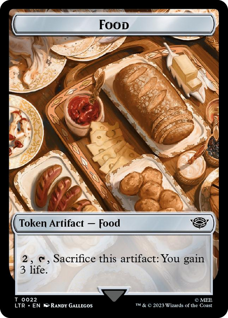 Tentacle // Food (0022) Double-Sided Token (Surge Foil) [The Lord of the Rings: Tales of Middle-Earth Tokens] | Chromatic Games