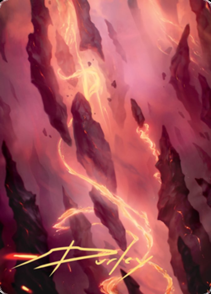Mountain 1 Art Card (Gold-Stamped Signature) [Zendikar Rising Art Series] | Chromatic Games