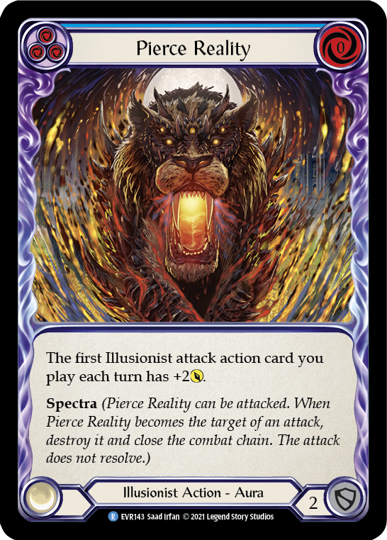 Pierce Reality (Blue) [EVR143] (Everfest)  1st Edition Rainbow Foil | Chromatic Games