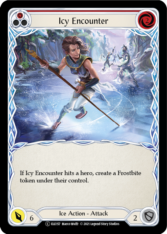 Icy Encounter (Red) [U-ELE157] (Tales of Aria Unlimited)  Unlimited Rainbow Foil | Chromatic Games