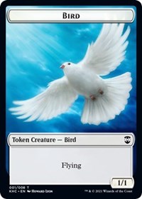 Bird // Spirit Double-Sided Token [Kaldheim Commander Tokens] | Chromatic Games