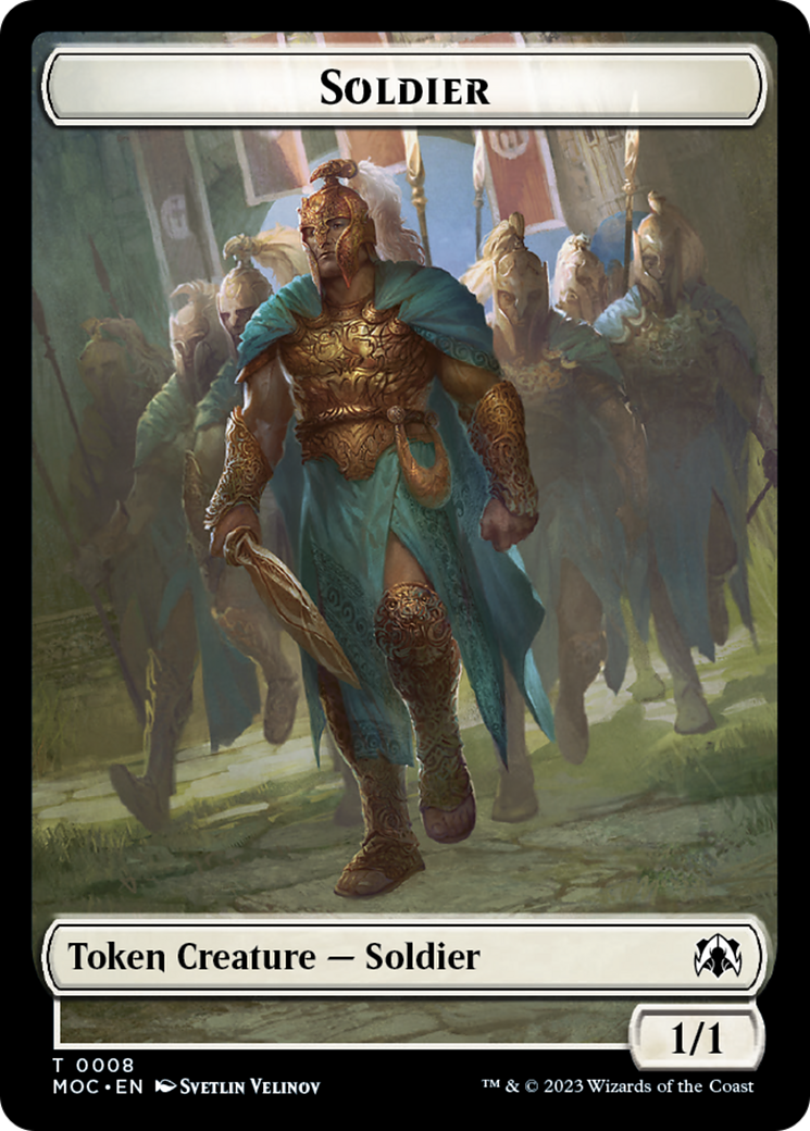 Vampire Knight // Soldier Double-Sided Token [March of the Machine Commander Tokens] | Chromatic Games