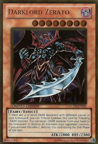 Darklord Zerato [GLD4-EN022] Gold Rare | Chromatic Games