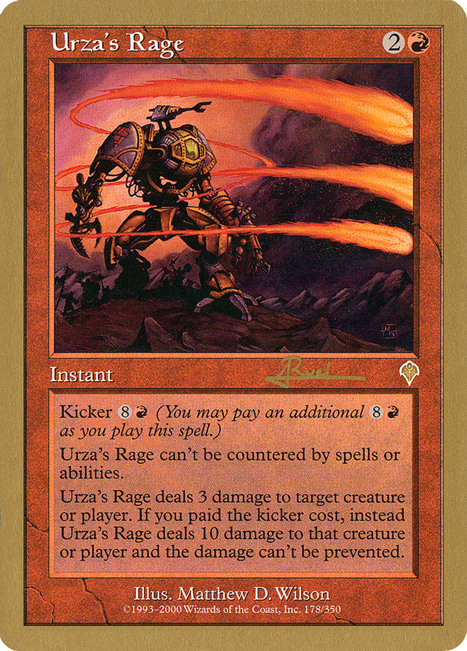 Urza's Rage (Antoine Ruel) [World Championship Decks 2001] | Chromatic Games