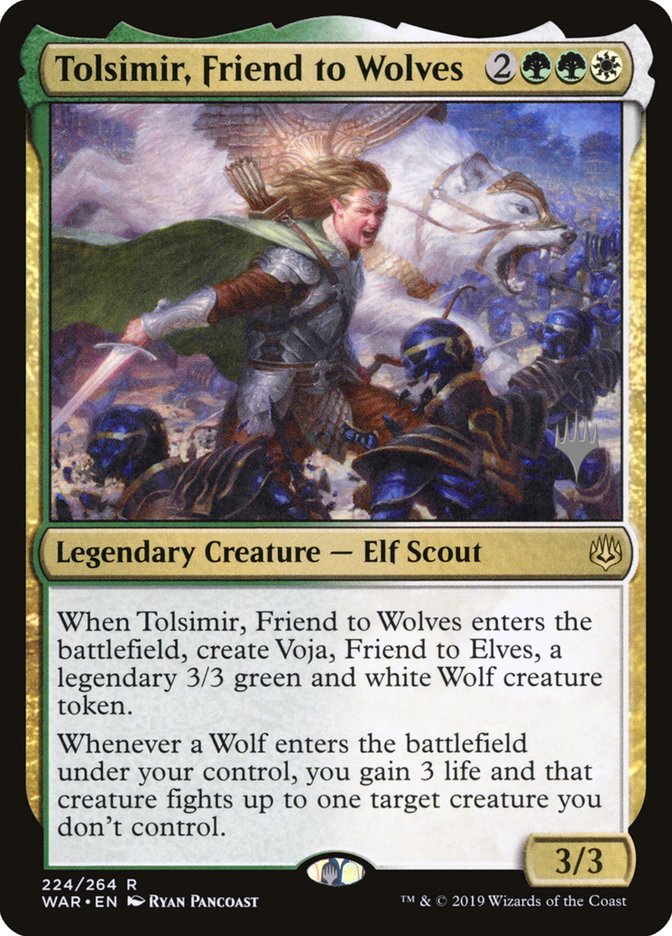 Tolsimir, Friend to Wolves (Promo Pack) [War of the Spark Promos] | Chromatic Games