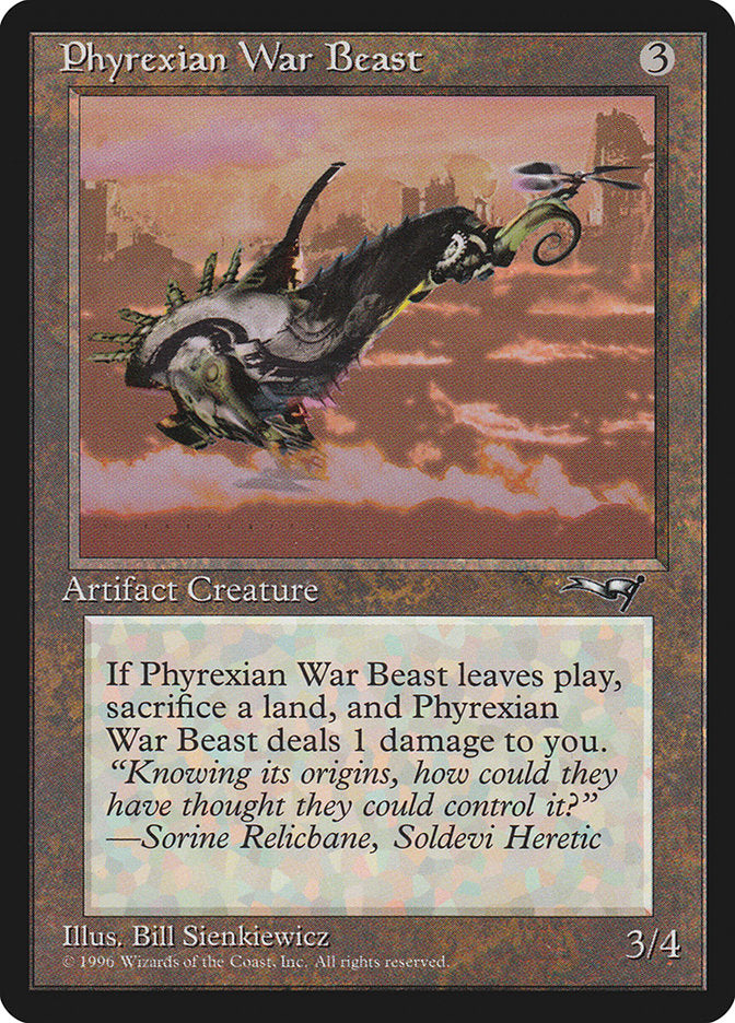 Phyrexian War Beast (Signature on Left) [Alliances] | Chromatic Games