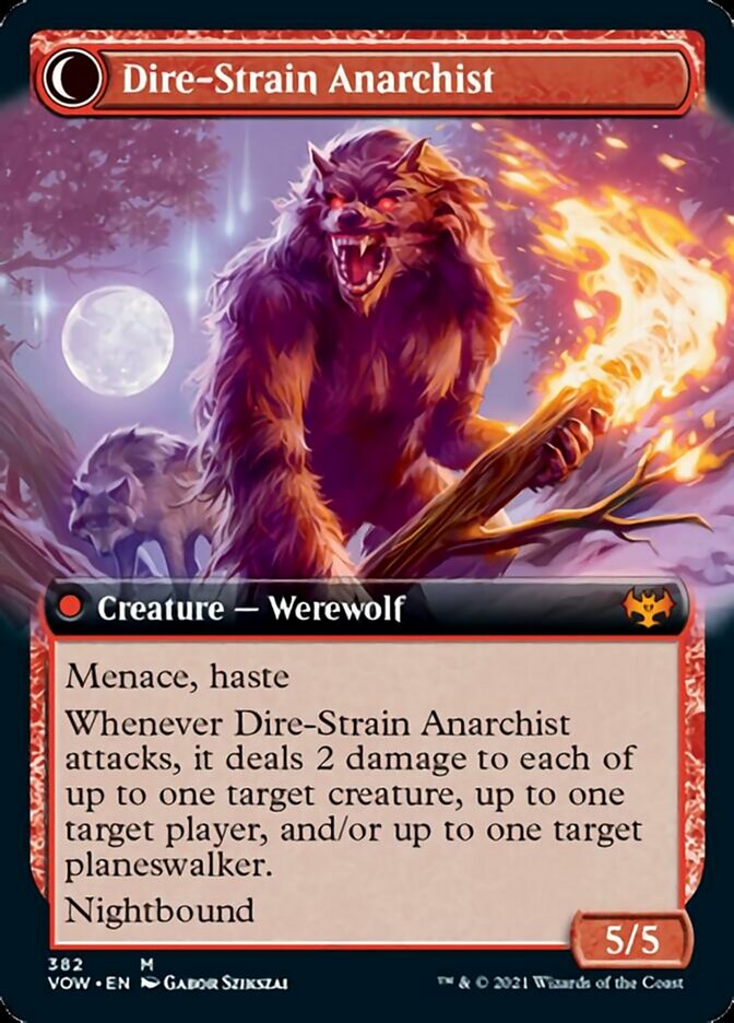 Volatile Arsonist // Dire-Strain Anarchist (Extended Art) [Innistrad: Crimson Vow] | Chromatic Games