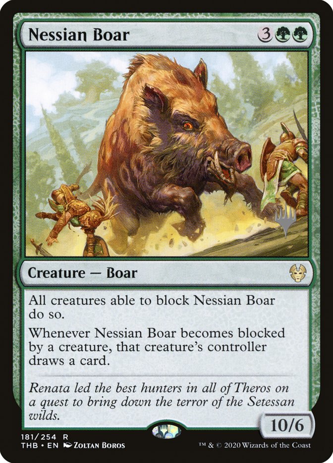 Nessian Boar (Promo Pack) [Theros Beyond Death Promos] | Chromatic Games